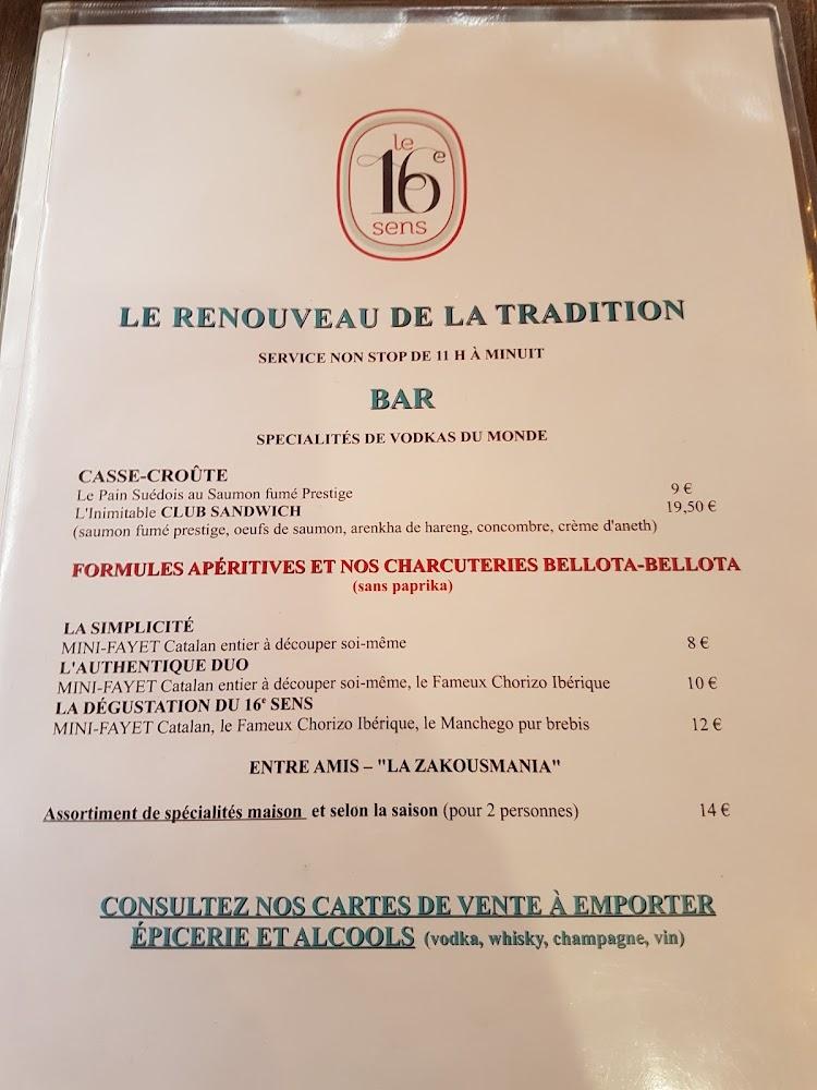 Le 16e Sens - Menu Image 4